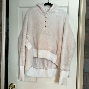 Oversized Sherpa hoodie sweatshirt